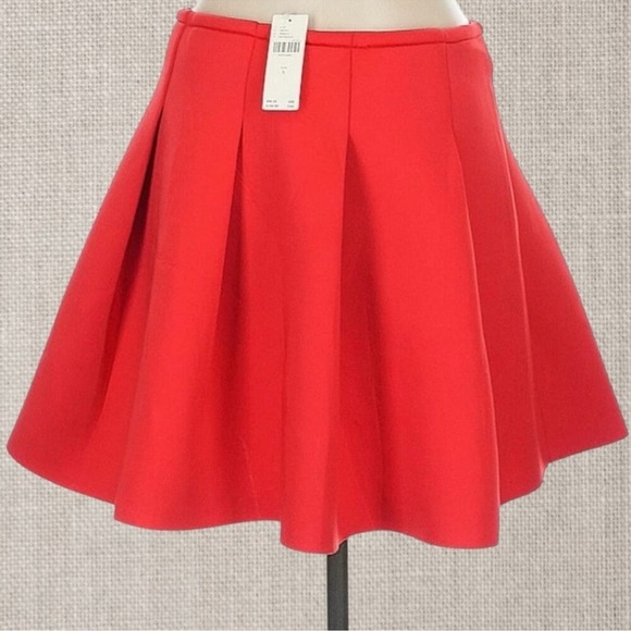 NWT! Maeve by Anthropologie Pleated Pull-On Scuba Mini Skirt - Cherry Red - XL 🏀 - Picture 5 of 7